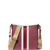 Michael Kors Kabelka Jet Set Small Signature Logo Stripe Crossbody Bag Powder Cherryaa