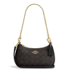 COACH Kabelka Teri Mini Crossbody Bag In Signature Canvas Gold Walnut Blacka