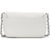 Karl Lagerfeld Womens Agyness Crossbody Winter White Silverc