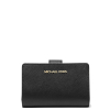 Michael Kors Peněženka Medium Crossgrain Leather Wallet Black
