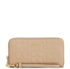 Coach Long Zip Around Wallet In Signature Leather Gold