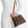 Michael Kors Mina Small Signature Logo Chain Crossbody Bag Browno