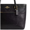 COACH Kabelka Station Tote Bag In Signature Pebbled Leather Gold Blackj