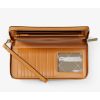 Michael kors Jet Set Travel Large Pebbled Leather Wristlet radiant orangeb