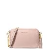 Michael Kors kožená kabelka Jet Set Crossbody růžováa