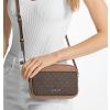 Michael Kors Jet Set Small Signature Logo Camera Crossbody Bag browntd