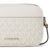 Michael kors Jet Set Small Signature Logo Camera Crossbody Bag light cream multikh