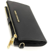 Michael Kors Jet Set Saffiano Wristlet Blackc