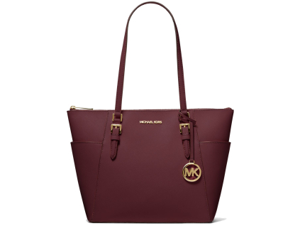 Charlotte Large Saffiano Leather Top Zip Tote Baga