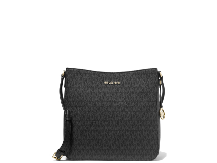 Michael Kors Kabelka Jet Set Travel Large Logo Messenger Black Goldff