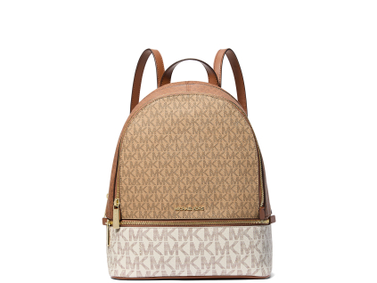 Michael Kors Batoh Rhea Medium Signature Logo Backpack Camel Multi2