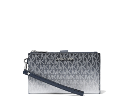 Michael Kors Jet Set Large Ombré Signature Logo Wristlet Navy23