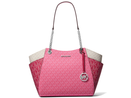 Michael Kors Kabelka Jet Set Large Color Block Signature Logo Shoulder Bag Dark Daspberry Multia2