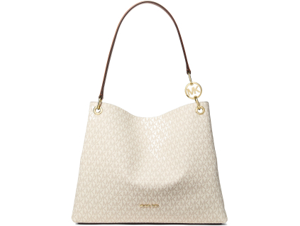 Christina Large Signature Logo Shoulder Bag Vanillaaak