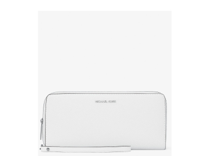 Michael Kors Peněženka Large Pebbled Leather Continental Optic Whiteg