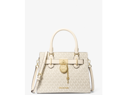 Michael Kors Hamilton Small Logo Satchel Light Cream Multia