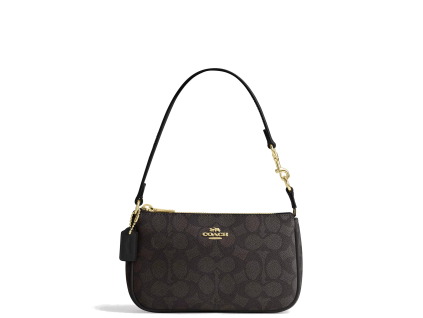 COACH Kabelka Nolita 19 In Signature Canvas Gold Walnut Blacka