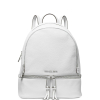 Rhea Zip Small Backpack Pebble Leather White