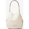 Michael Kors Lillie Signature Chain Shoulder Tote Vanilla Acorn Gold