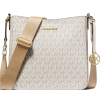 Michael Kors Jet Set Travel Small Signature Logo Messenger Bag Light Cream Multi22