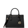 Michael Kors Sheila Medium Faux Saffiano Leather Satchel Blacka22