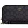 Coach Zip Around Signature Canvas Gunmetal Charcoal Black26