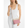 Michael Kors Jet Set Travel Medium Color Block Signature Logo Crossbody Bag Powder Blush Multid
