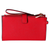 Michael Kors Jet Set Double Zip Phone Wallet Wristlet Bright Red2