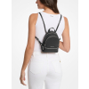 Michael Kors Batoh Rhea Extra Small Pebbled Leather Backpack Black Silverg