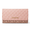Michael Kors Jet Set Large Signature Logo Tri Fold Wallet Powder Blush Multi2