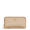 Coach Peněženka Long Zip Around Wallet Signature Canvas Im Dark Natural Multi22