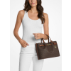 Michael Kors Carson Medium Signature Logo Satchel Brownc