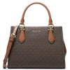 Michael Kors Marilyn Medium Signature Logo Convertible Satchel Brownaa