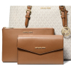 Michael Kors Charlotte Large 3 in 1 Signature Logo Tote Bag Vanillag