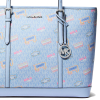 Michael Kors Jet Set Large Printed Signature Logo Tote Bag Light Skyaj