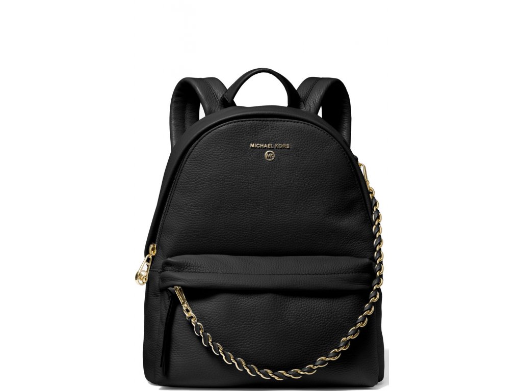 Slater Medium Pebbled Leather Backpack Black