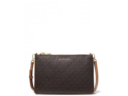 Michael Kors Adele Logo Crossbody Bag Browna