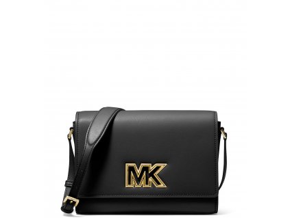 Michael Kors Mimi Medium Leather Messenger Bag Black33