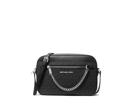 Michael Kors Jet Set Large Logo Crossbody Bag Black2