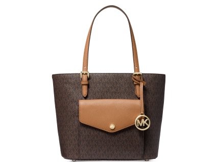 Jet Set Signature Medium Pocket Tote Brown