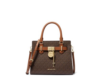 Michael Kors Hamilton Small Logo Satchel Browna22