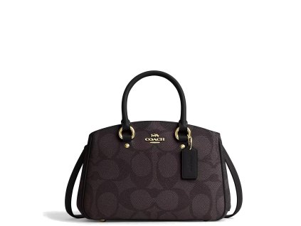 Coach kabelka Savannah Small Carryall Bag In Signature Canvas Walnut Black