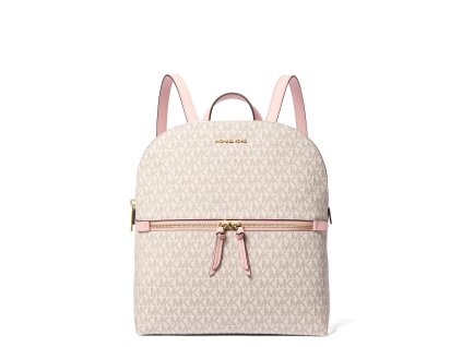 Michael Kors Batoh Dallas Medium Signature Logo Backpack Powder Blush Multiaa