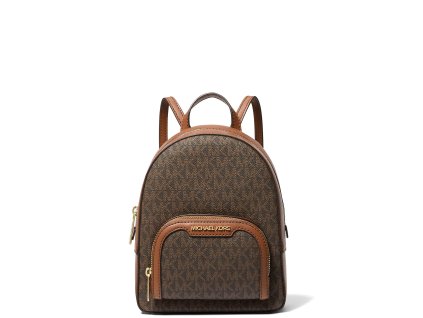 Michael Kors Batoh Jaycee Extra Small Signature Logo Backpack Brownaa