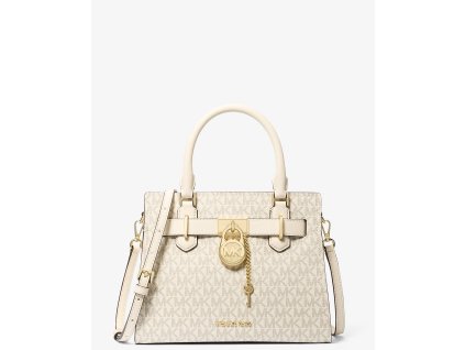 Michael Kors Hamilton Small Logo Satchel Light Cream Multia