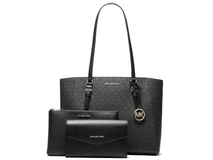 Michael Kors Kabelka Charlotte Large 3 in 1 Signature Logo Tote Bag Blackd