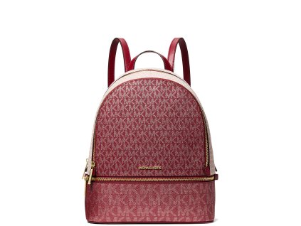 Michael Kors Rhea Medium Metallic Signature Logo Backpack Cherrykk