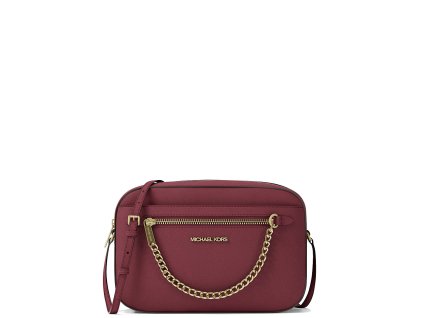 Michael Kors Jet Set Large Saffiano Leather Crossbody Bag Cherry