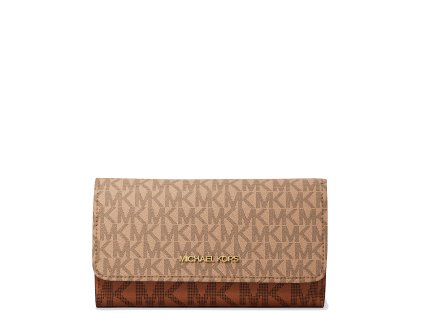 Michael Kors Jet Set Large Signature Logo Tri Fold Walletpp