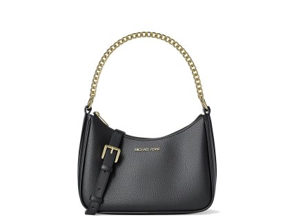 Michael Kors Jet Set Large Pebbled Leather Convertible Crossbody Bag Blacko